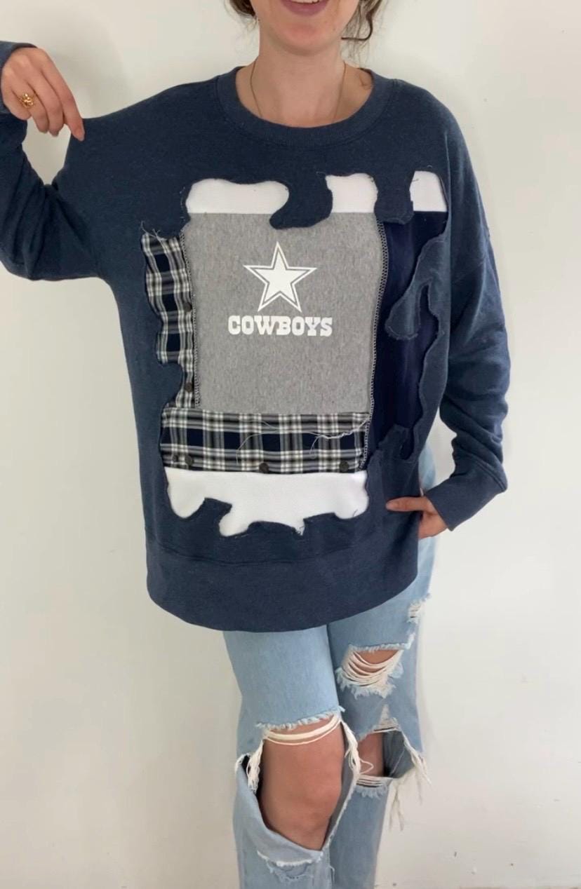 Dallas Cowboys patchwork crewneck (M)
