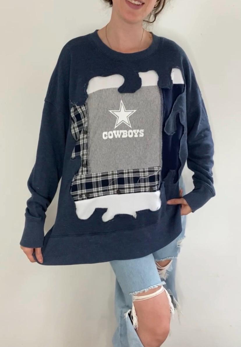 Dallas Cowboys patchwork crewneck (M)
