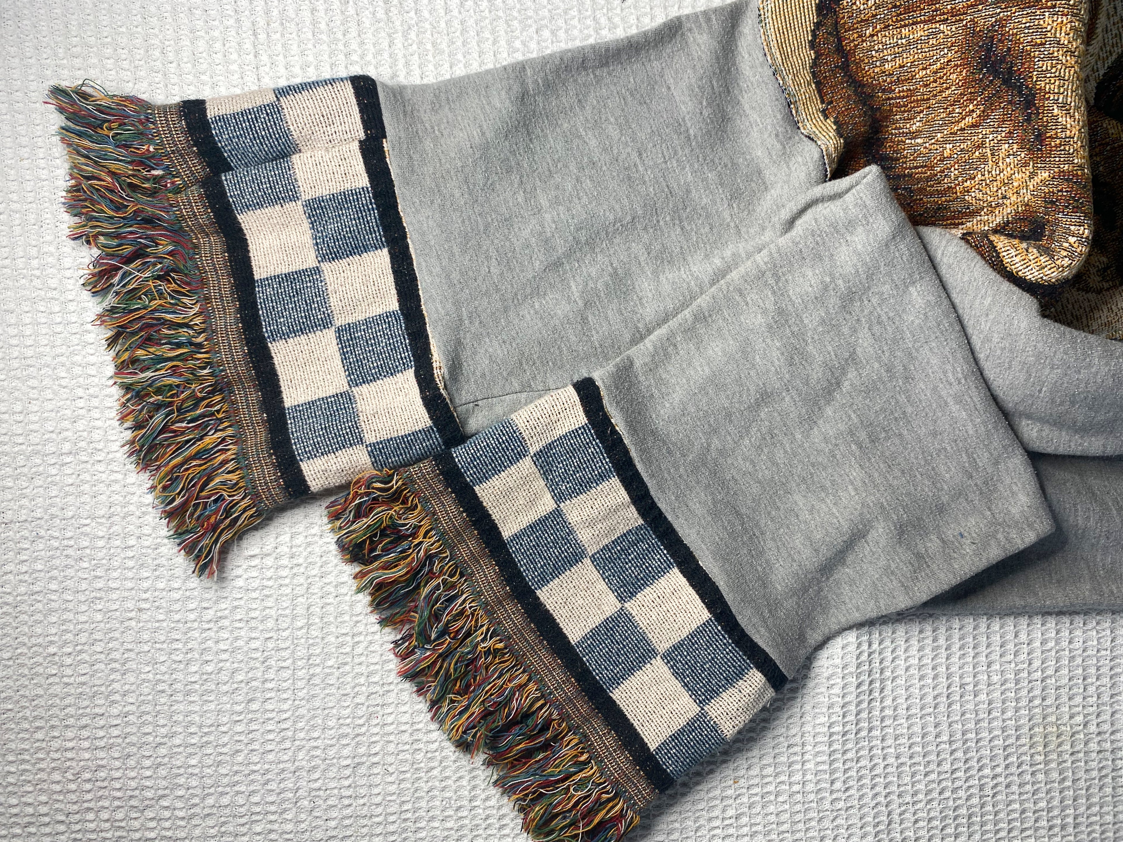 Tapestry spring-inspired fringe sweatpants