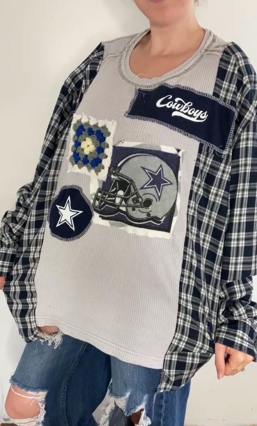 Dallas Cowboys patchwork flannel (XL)