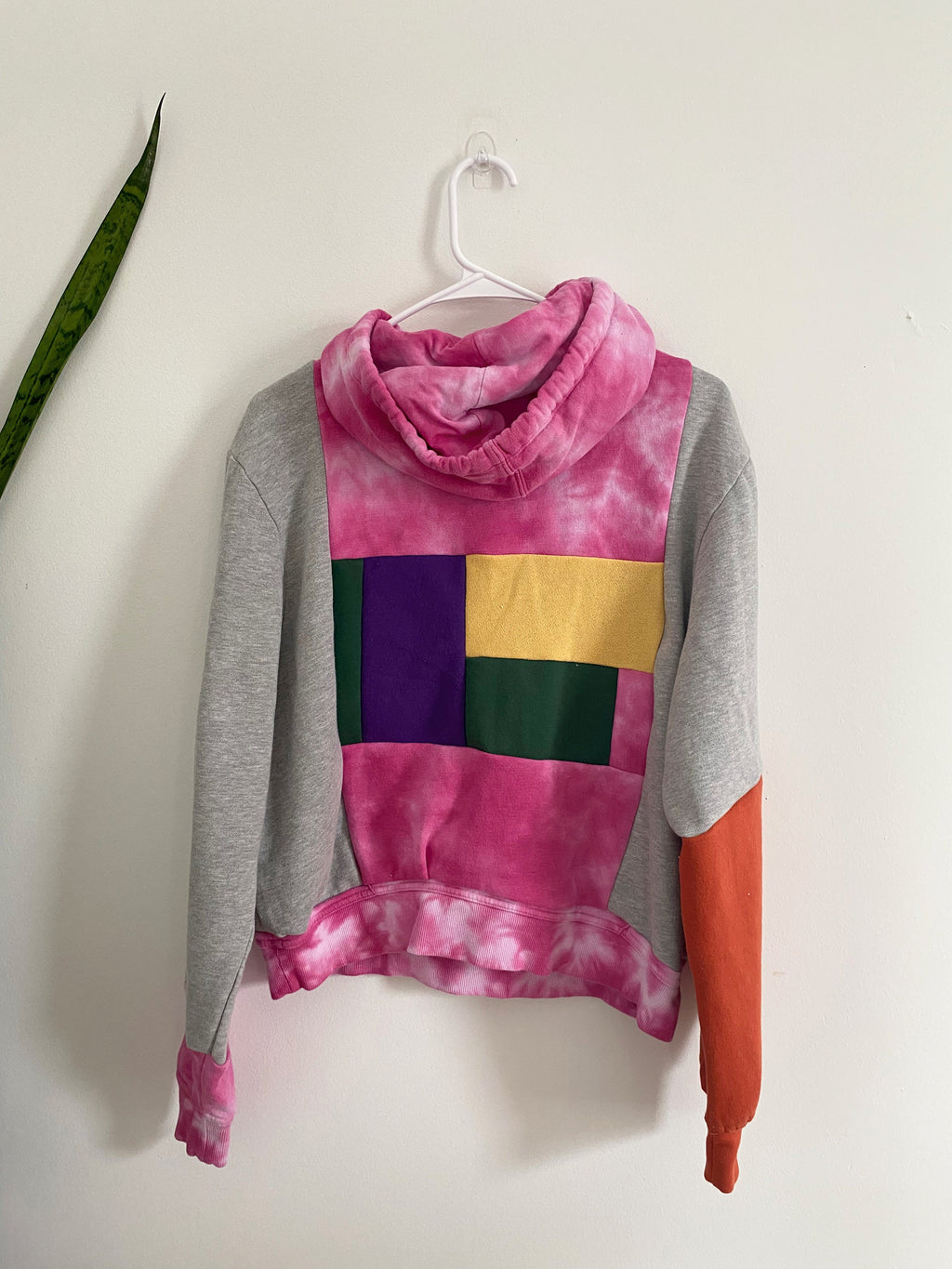 Colorful patchwork hoodie (S)
