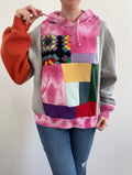 Colorful patchwork hoodie (S)