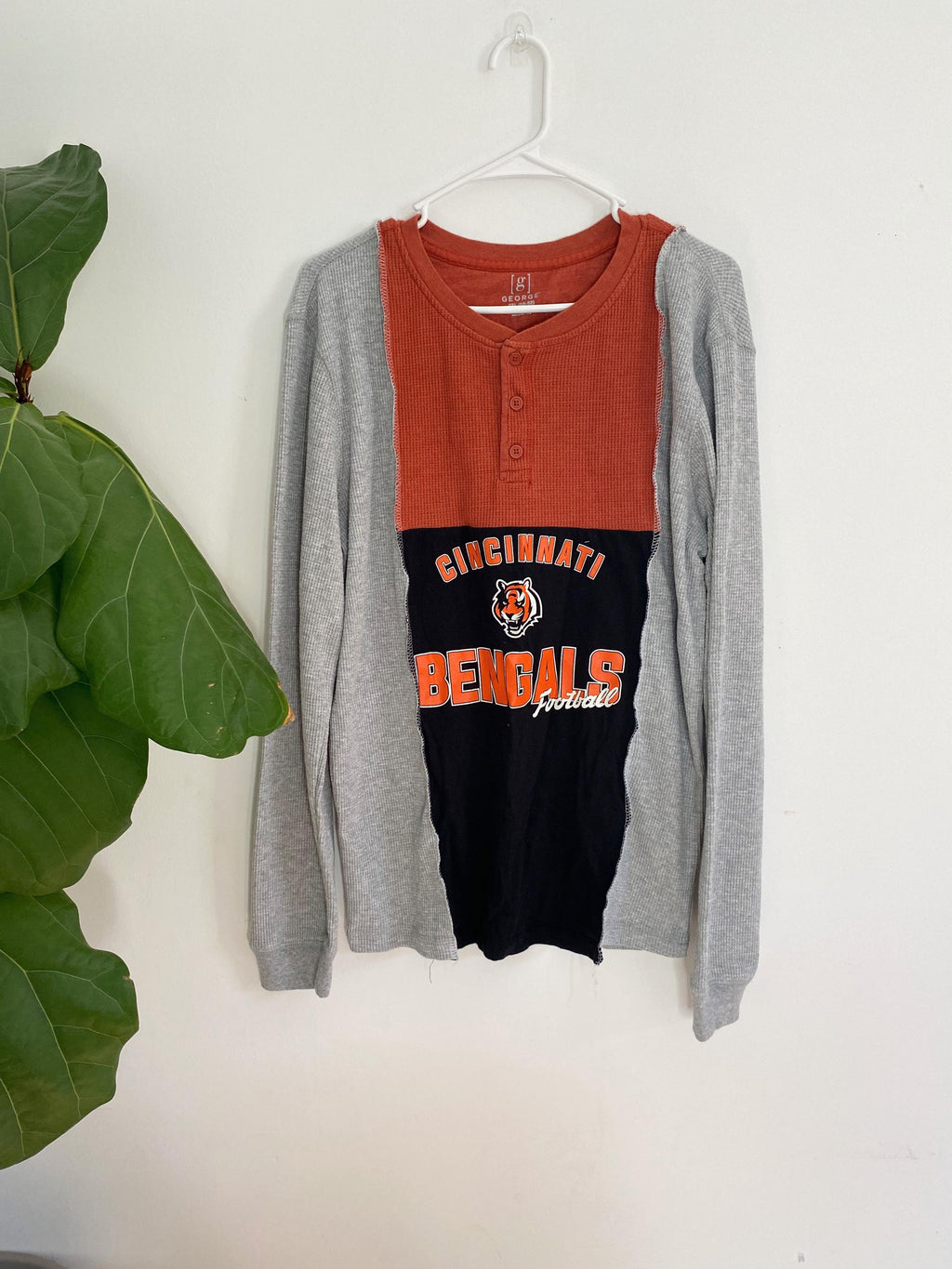 Cincinnati Bengals color-block waffleknit long sleeve