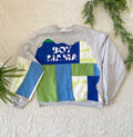Boy mama patchwork crewneck (L)