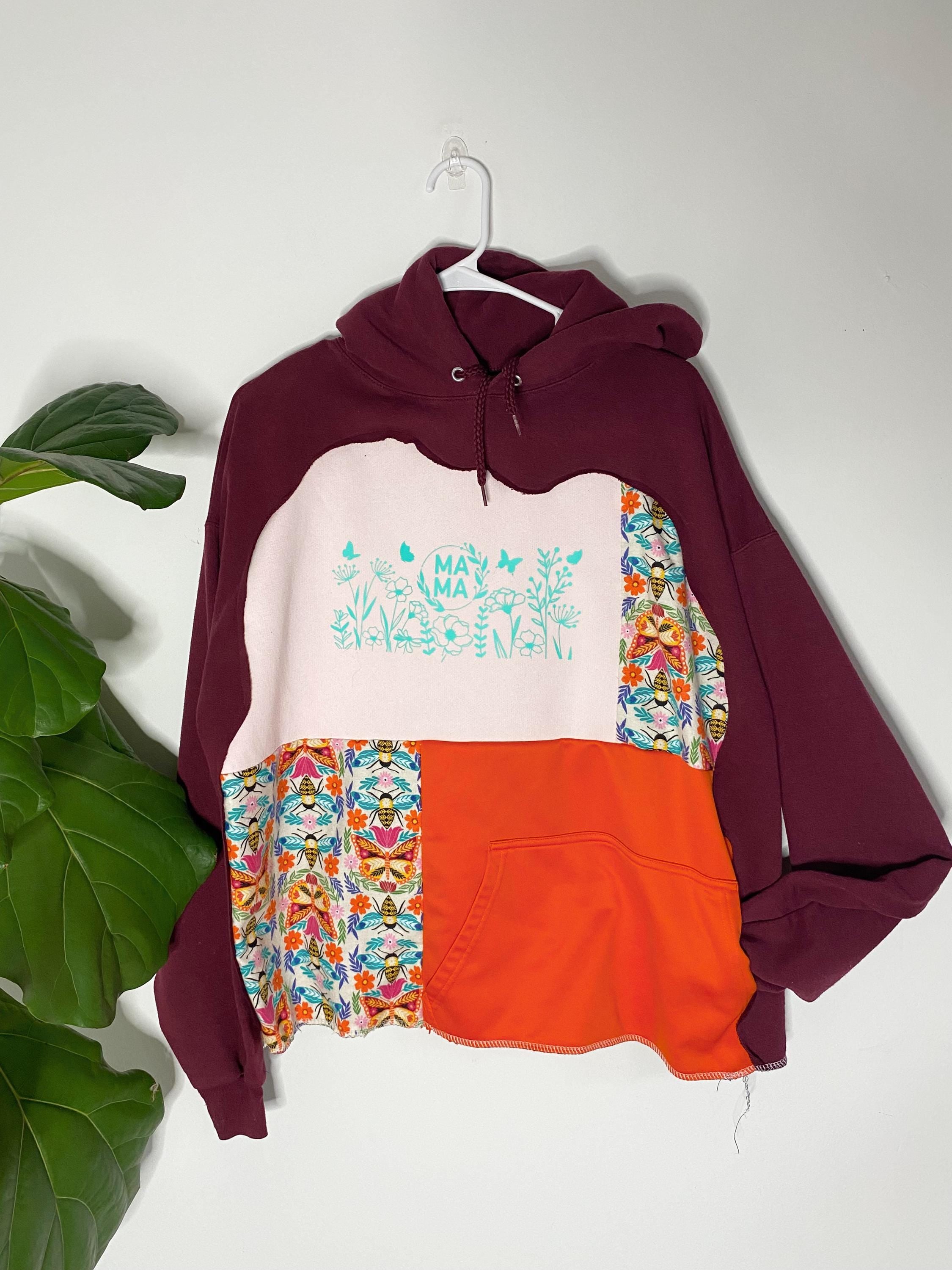 Spring mama patchwork hoodie (L)