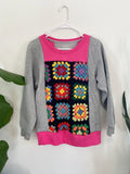 Granny square crewneck (S)