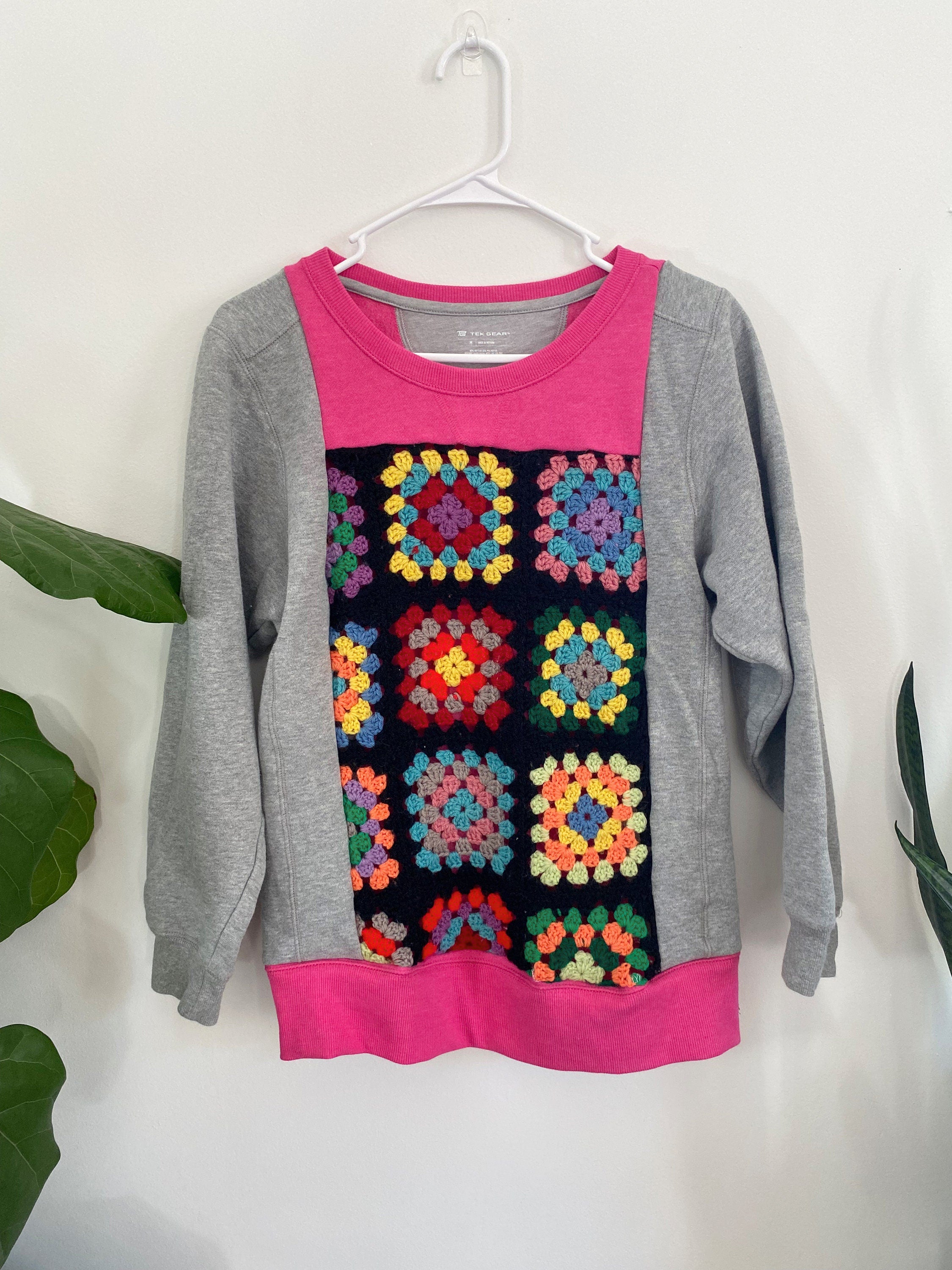 Granny square crewneck (S)