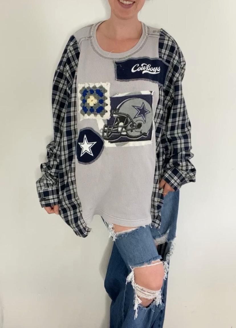 Dallas Cowboys patchwork flannel (XL)