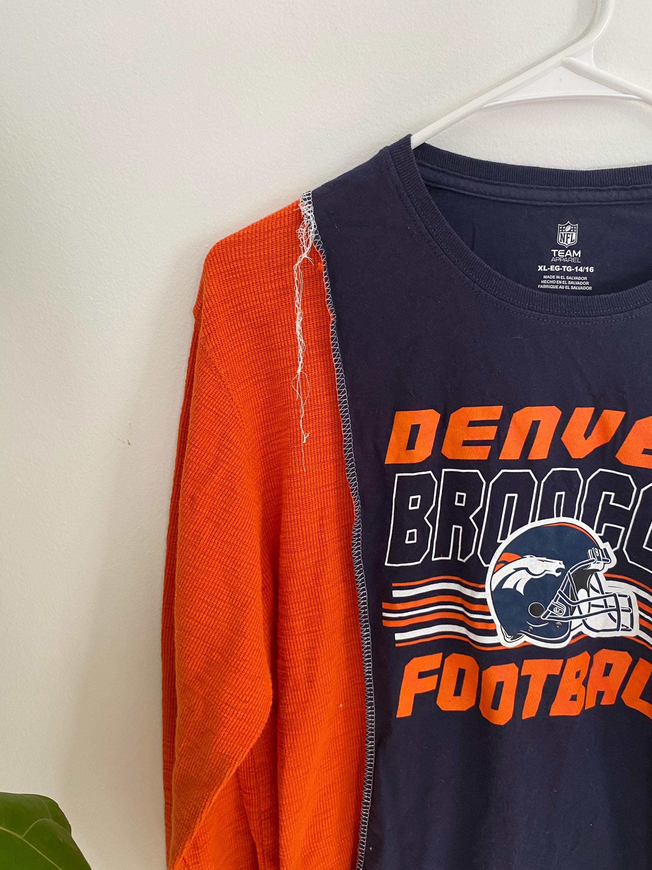 Denver Broncos color-block long sleeve shirt (L)