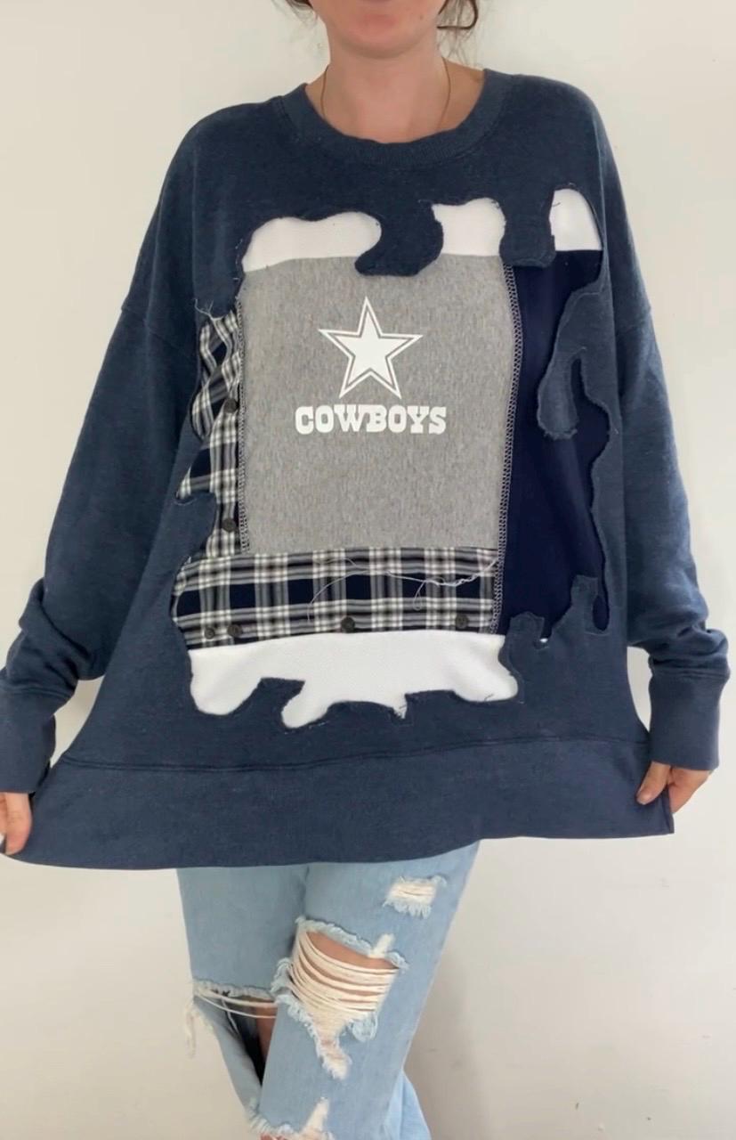 Dallas Cowboys patchwork crewneck (M)