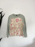 Green pastels floral tapestry crewneck ( L)