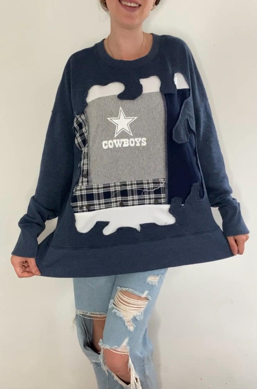 Dallas Cowboys patchwork crewneck (M)
