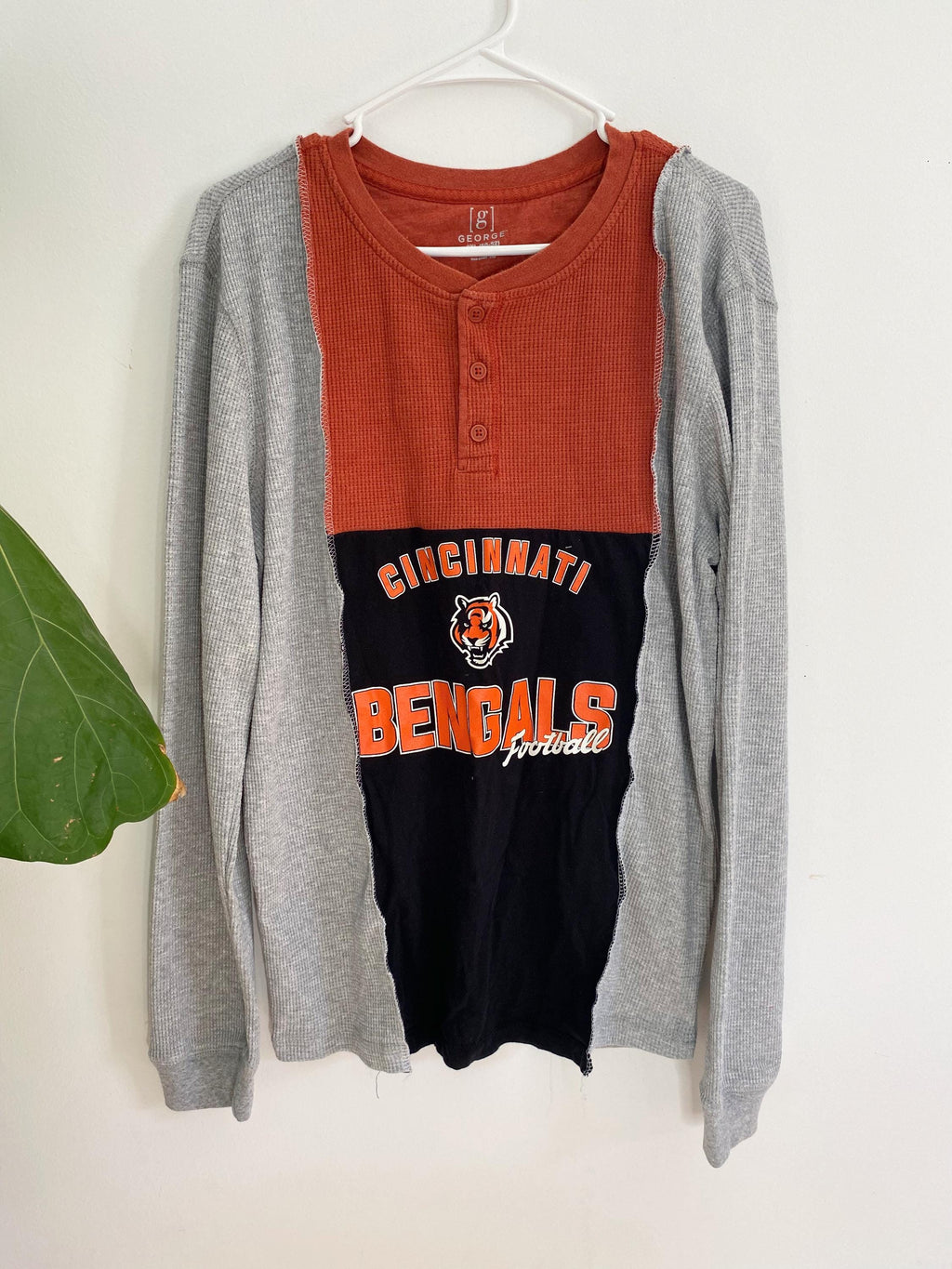 Cincinnati Bengals color-block waffleknit long sleeve