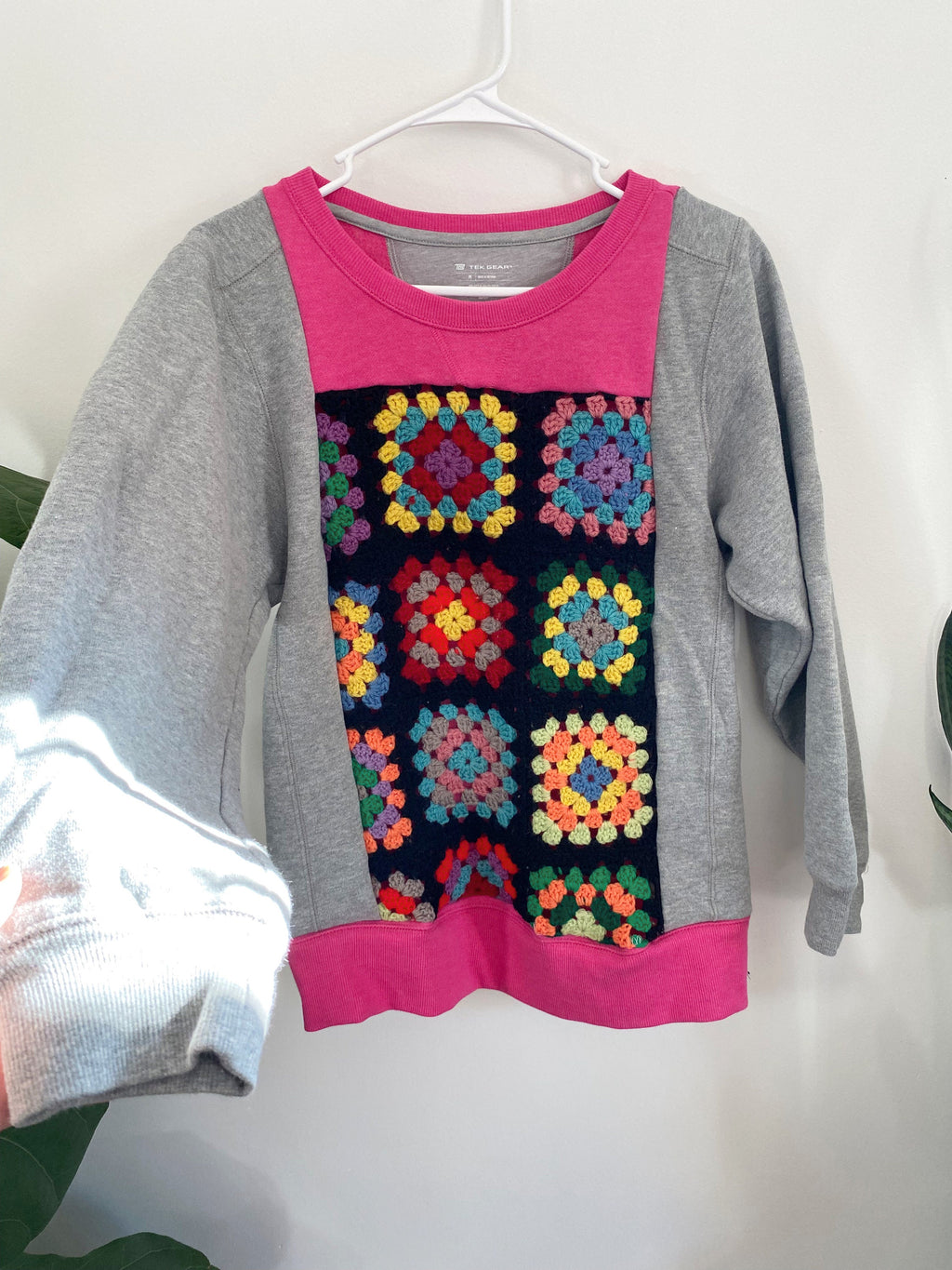 Granny square crewneck (S)