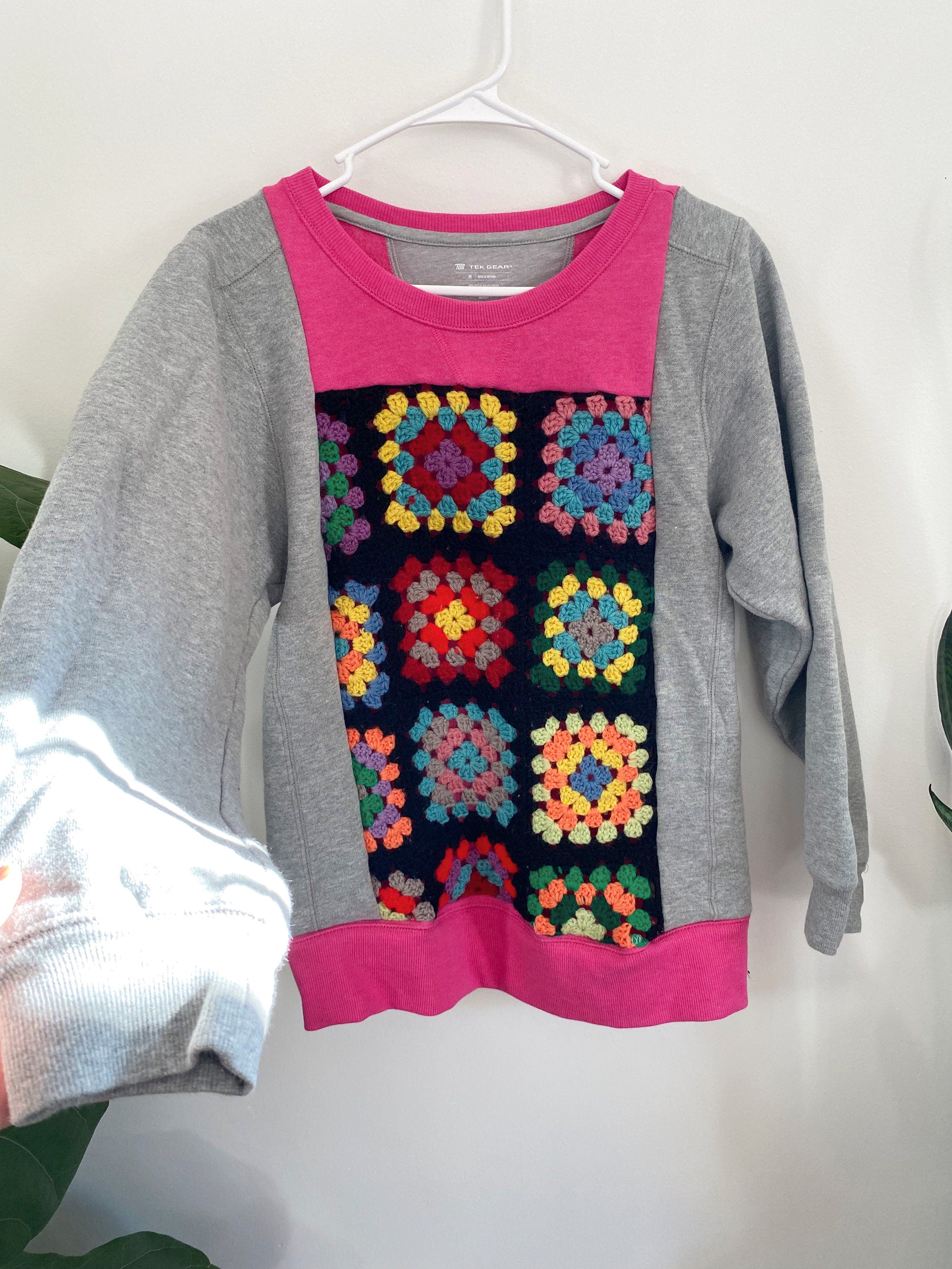Granny square crewneck (S)