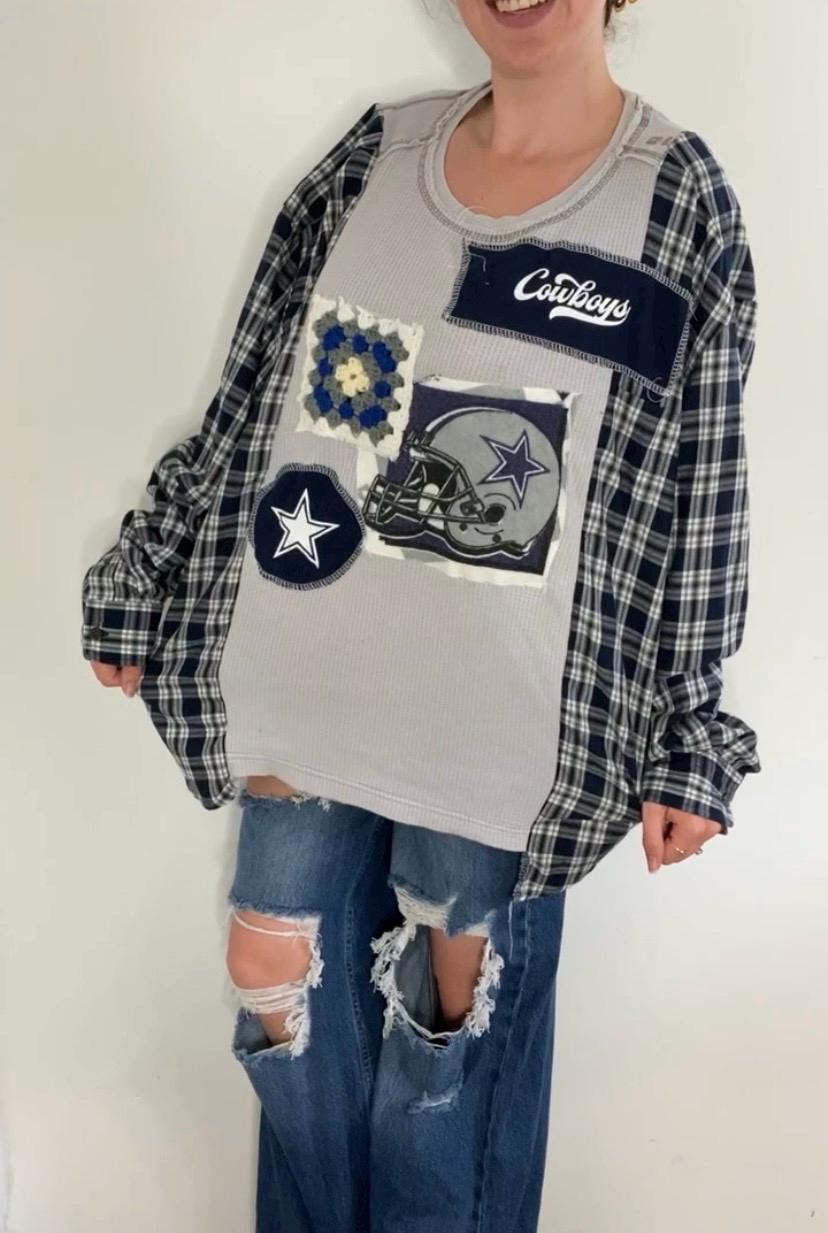 Dallas Cowboys patchwork flannel (XL)